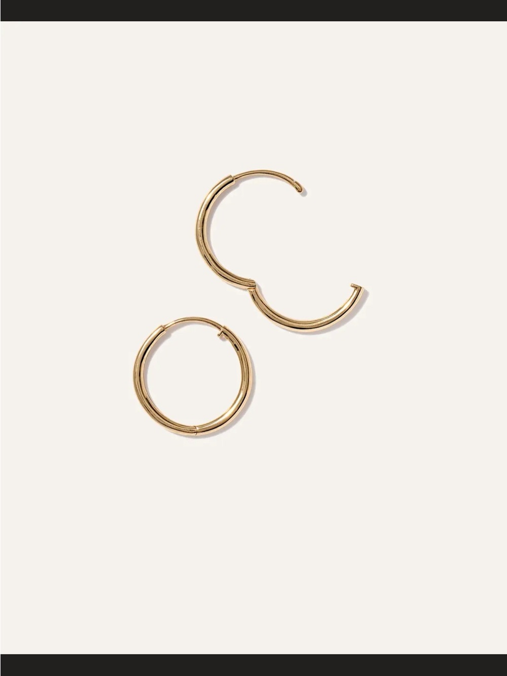 Quince 14K Gold Classic Hoops 12mm - Picture 5 of 8